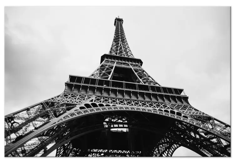 Pariser Wahrzeichen (1-teilig) - Schwarz-weißer Eiffelturm