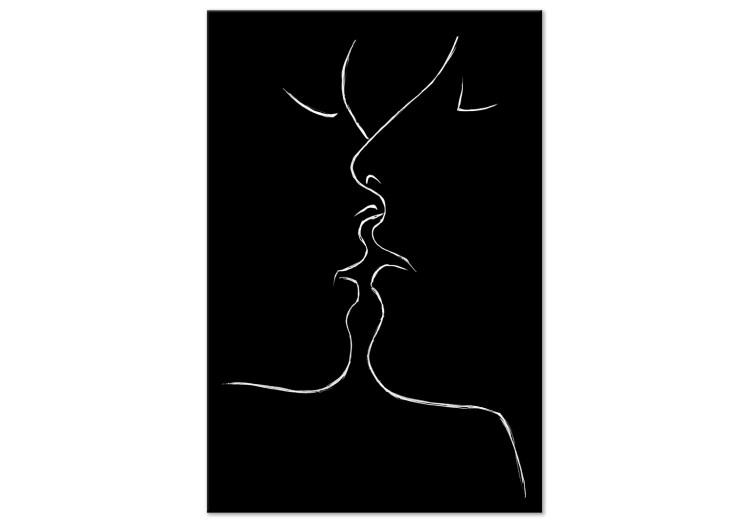 In der Linie der Liebe (1-teilig) - Kuss eines Paares in schwarz-weiß