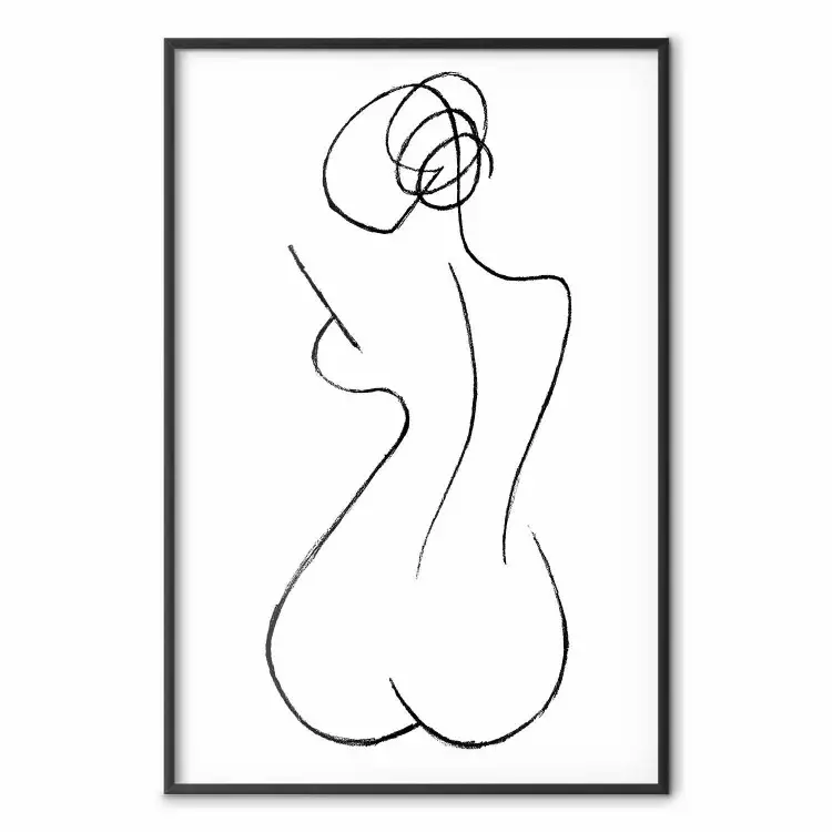 Weibliche Formen - Minimalistisches Lineart mit Frau