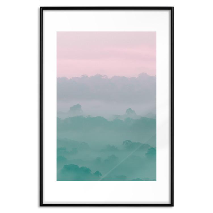 Neblige Dämmerung - Baumlandschaft in dichtem Nebel in Pastellfarben