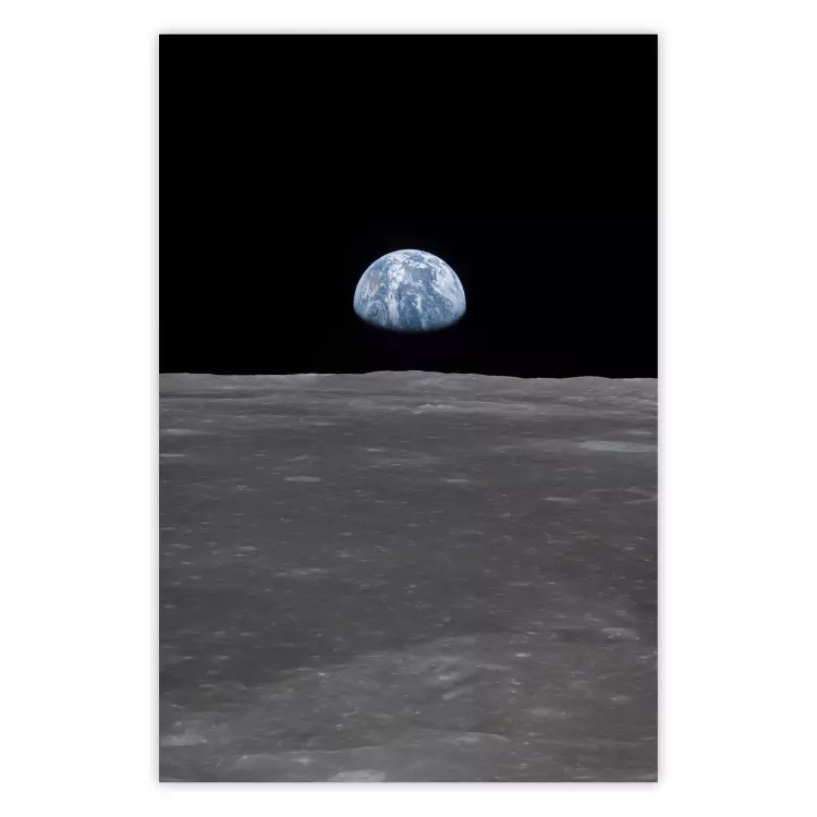Weit weg von Zuhause - Blick vom Mond auf die Erde im weiten Weltraum