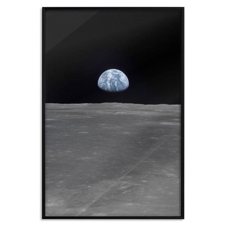 Weit weg von Zuhause - Blick vom Mond auf die Erde im weiten Weltraum