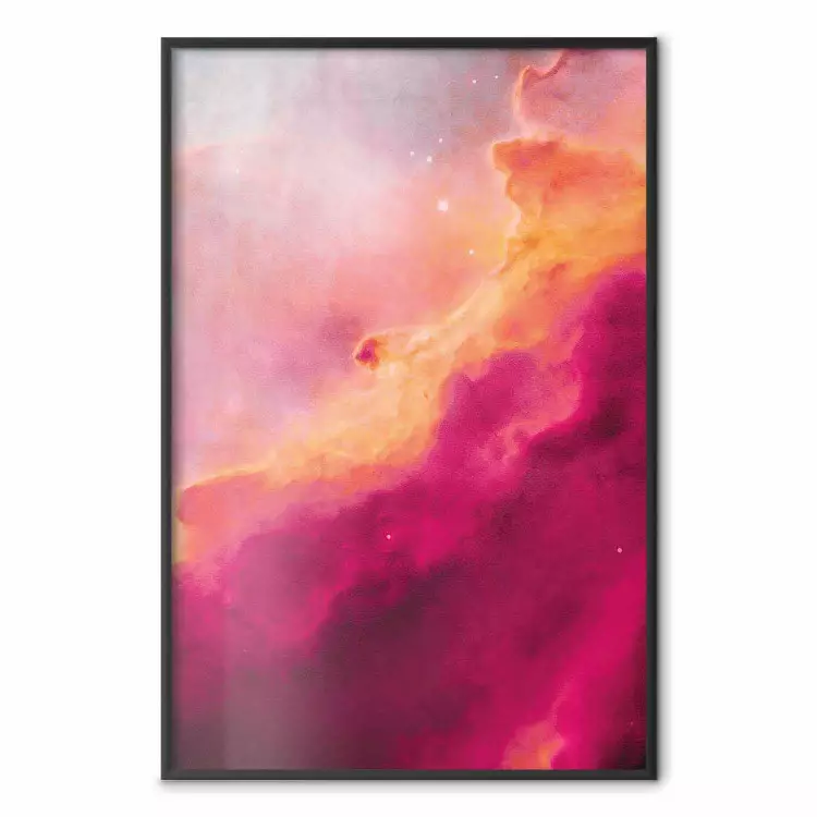Rosa Nebel - Abstrakter Himmelshintergrund mit farbigen Wolken