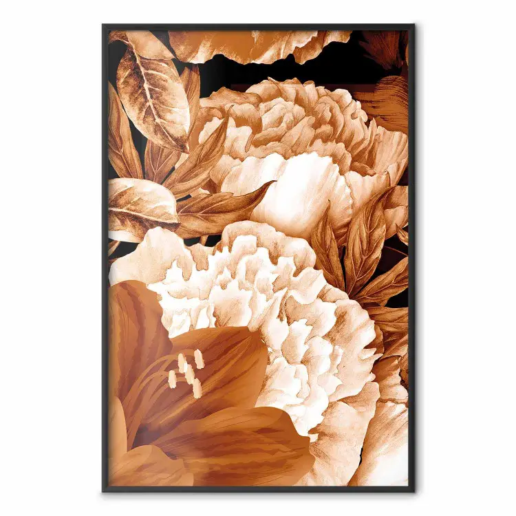 Lilien & Pfingstrosen - Blumen im Sepia
