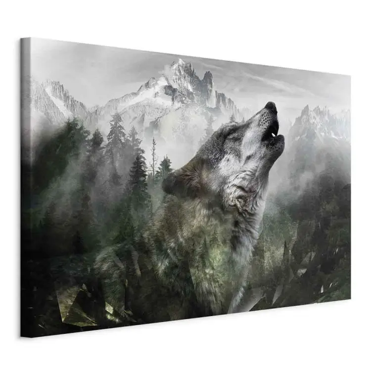 Heulender Wolf breit