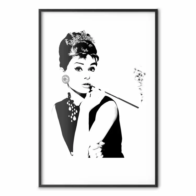 Audrey - Schwarz-weißes Frauenporträt