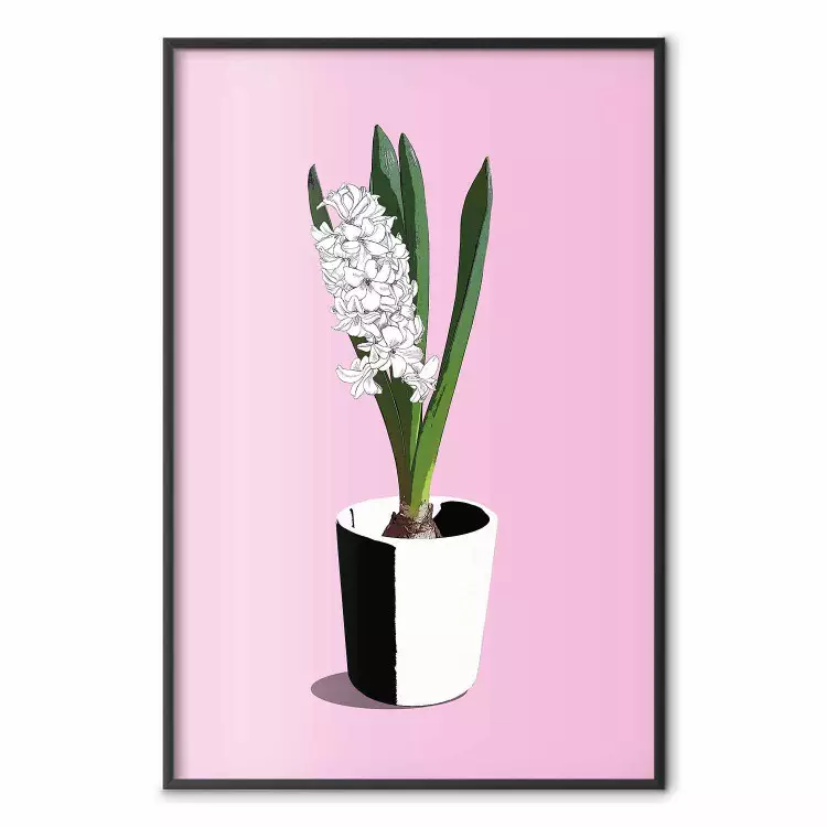 Florale Zartheit - Pflanze auf rosa Hintergrund