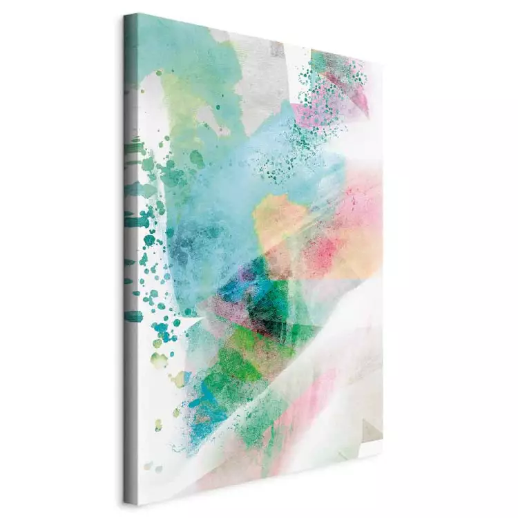 Aquarell-Mosaik (1-teilig) Hochformat - fröhliche bunte Abstraktion