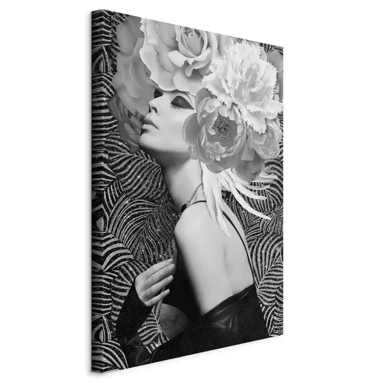 Silberne Prinzessin Hochformat - Porträt, Blumen