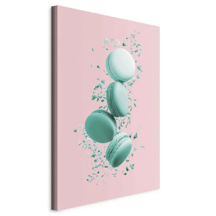 Fliegende Süßigkeiten Hochformat - Donuts, pastellfarben