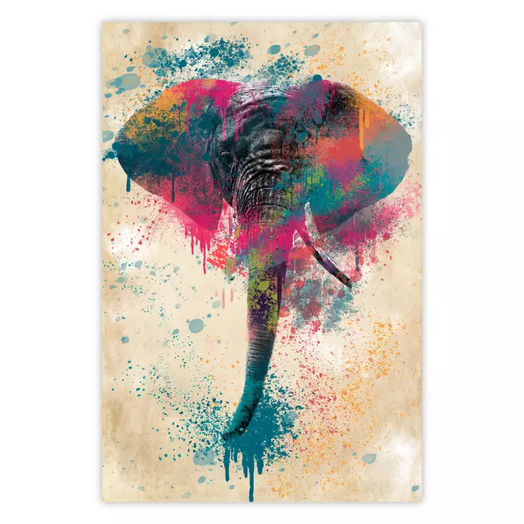 Elefantenrüssel - Fröhliche Abstraktion mit Tier