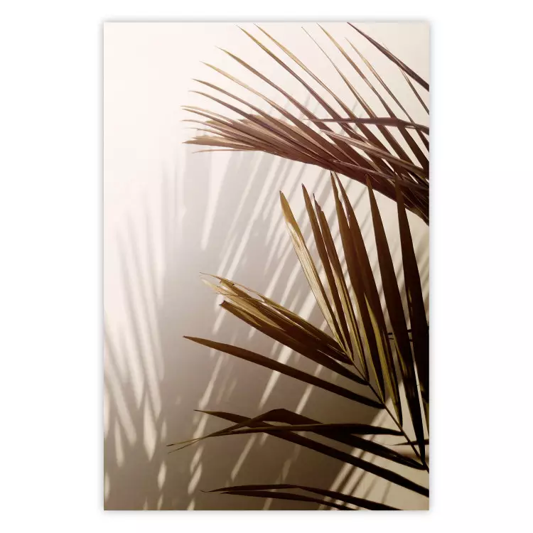 Rhythmisches Sepia - Sommerliche Komposition mit Palmenblättern