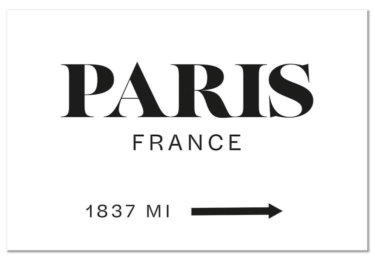 Pariser Chic (1-teilig) - Schwarzer Schriftzug Paris