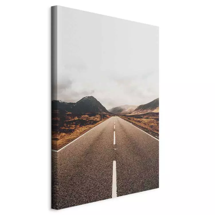 Vorwärts (1-teilig) Hochformat - Landschaft einer Straße in den Bergen
