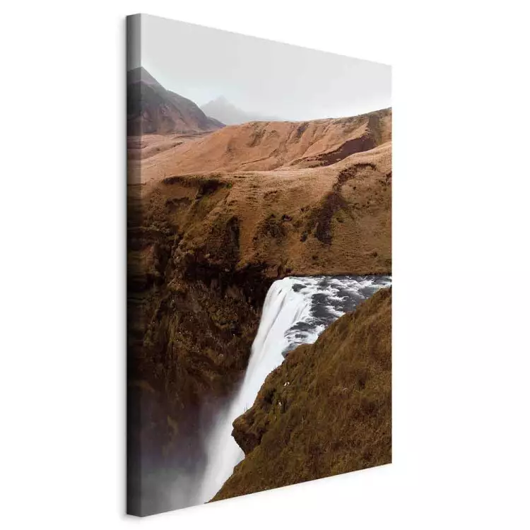Rostige Hügel (1-teilig) Hochformat - Wasserfall in Berge