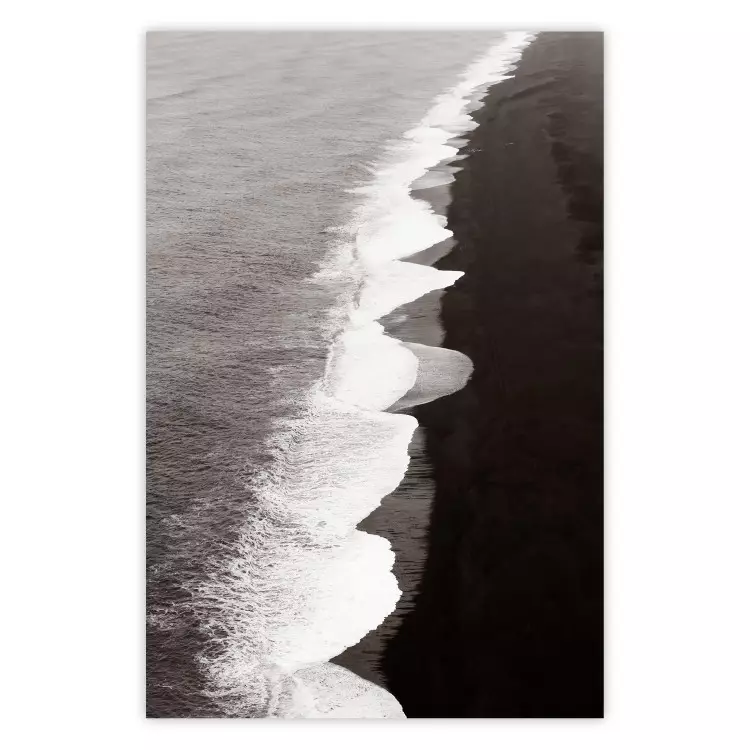 Gleichgewicht der Gegensätze - Monochrome Meer-Strand-Landschaft