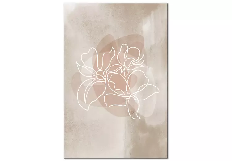 Blüte des Duftes (1-teilig) Hochformat - Abstrakte florale Linienkunst