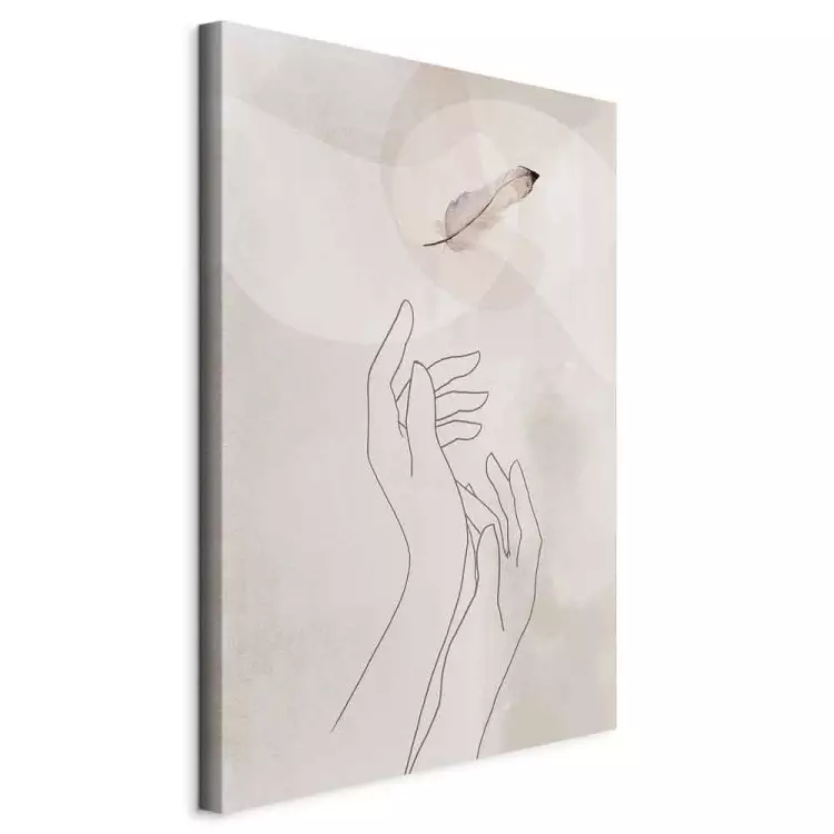 Verspieltes Zwinkern (1-teilig) Hochformat - Pastellfarbene Frau