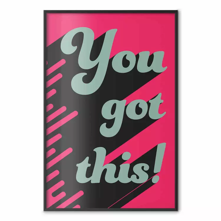 You Got This! - Graue Schriftzüge auf rosa Hintergrund