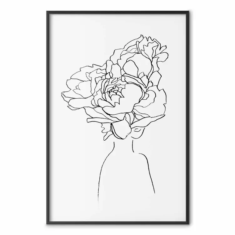 Über den Blumen - Frau mit Blumen im Haar