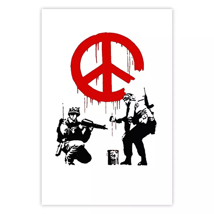 Cnd Soldiers - Soldaten malen das Hippie-Symbol im Banksy-Stil