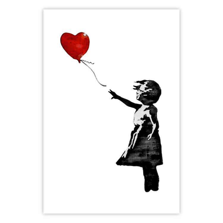 Banksy: Mädchen mit Ballon - Schwebender Herzballon im Banksy-Stil