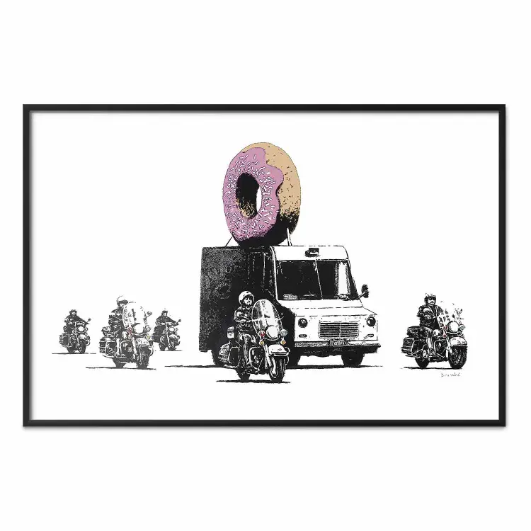 Donut-Polizei - Auto mit Donut und Polizei