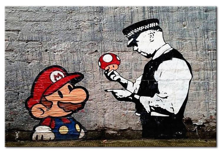 Banksy Mario and Cop
