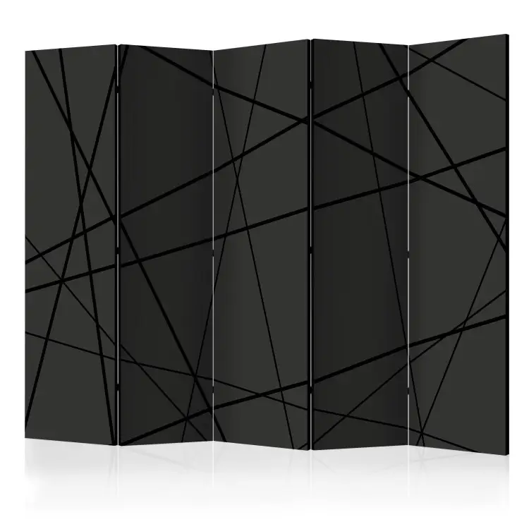 Dunkle Kreuzung II - Schwarze geometrische Abstraktion