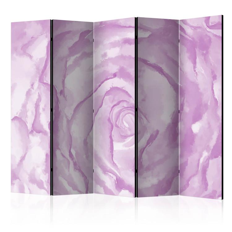 Rose (Pink) II - Aquarellkomposition einer lila Pflanze mit Blüte