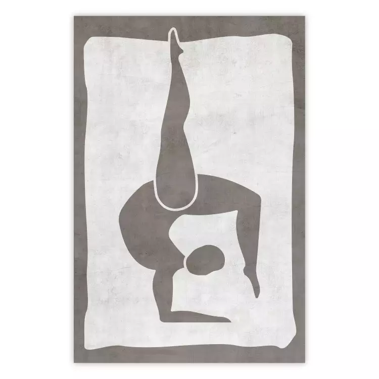 Gymnastin - Konturierte Silhouette einer Frau in abstrakter Pose