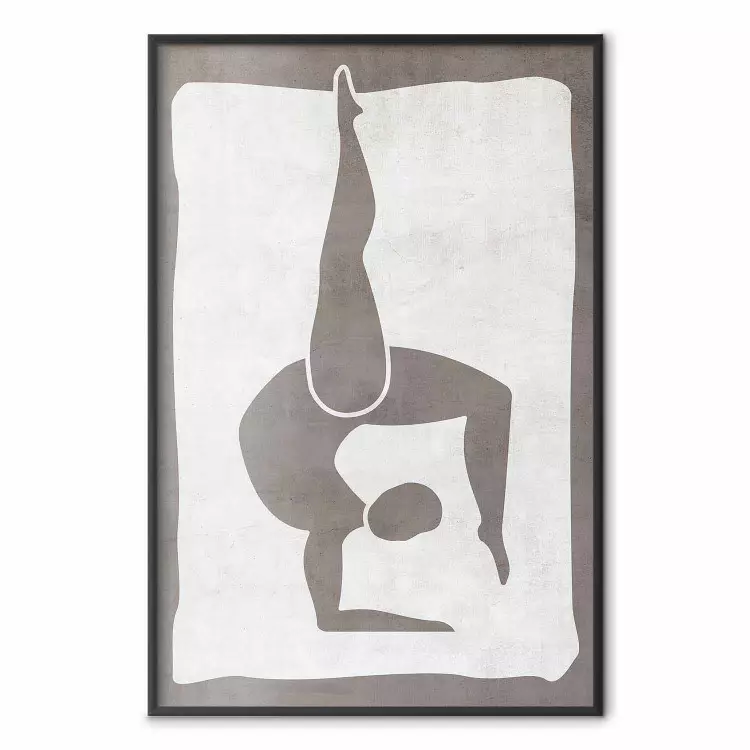 Gymnastin - Konturierte Silhouette einer Frau in abstrakter Pose
