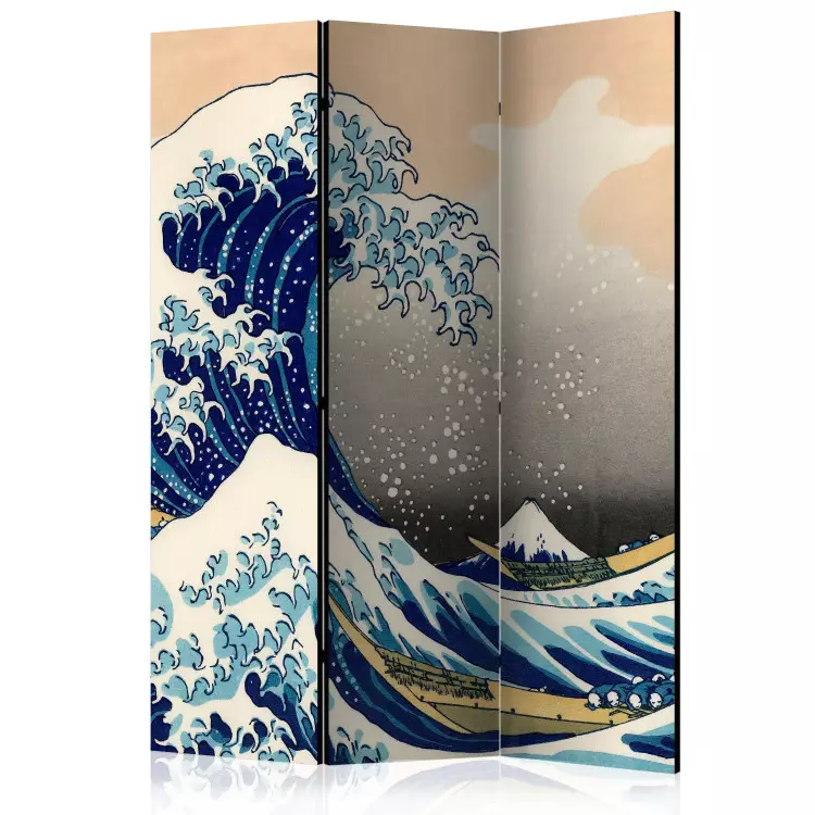 Die große Welle vor Kanagawa (3-teilig) - Japanische Komposition