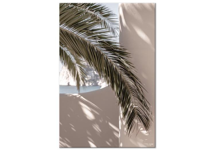 Blick von der Terrasse (1-teilig) Hoch - Blatt einer Palme in Marokko