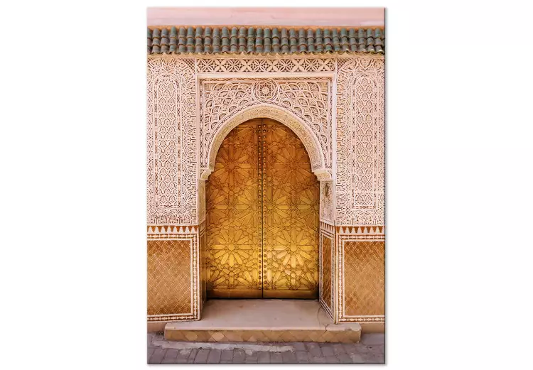 Arabischer Prunk (1-teilig) Hoch - Goldene Ornamente an der Wand