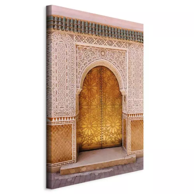 Arabischer Prunk (1-teilig) Hoch - Goldene Ornamente an der Wand
