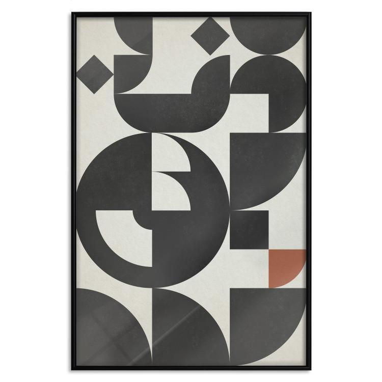 Große Wellen - Abstrakte Komposition schwarzer geometrischer Figuren