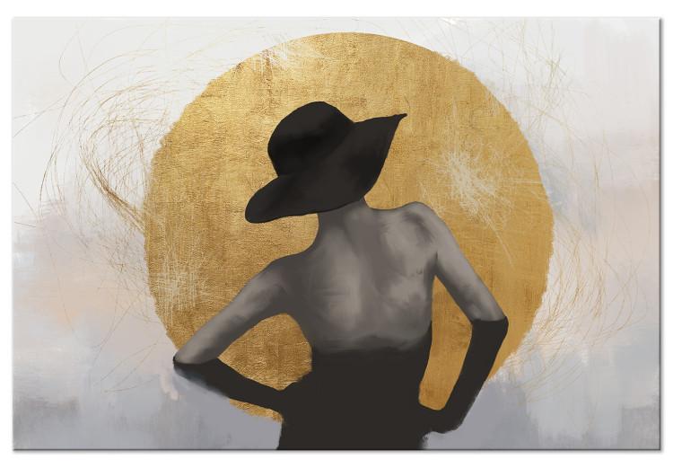In der Sonne (1-teilig) Breit - Abstrakte Frau mit Hut
