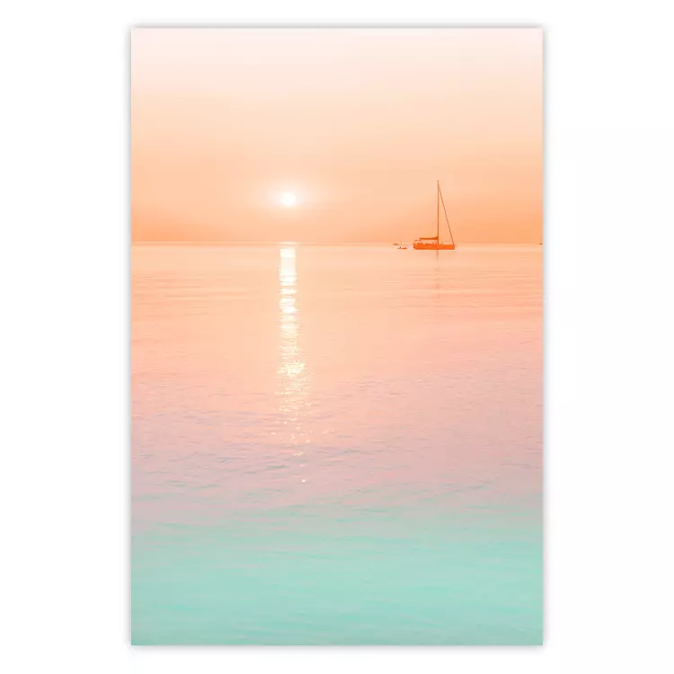 Sommerliche Fahrt - Pastelllandschaft des Meeres bei Sonnenuntergang