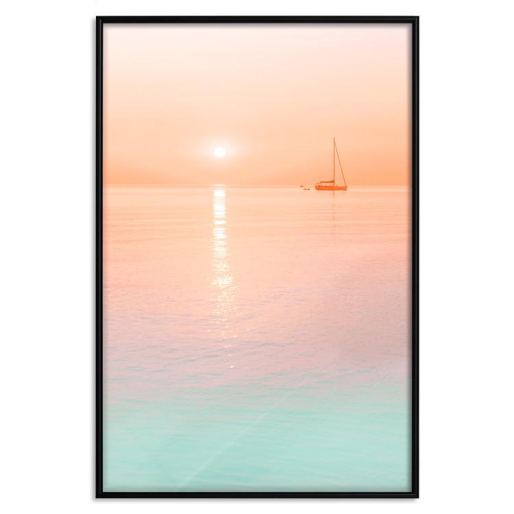 Sommerliche Fahrt - Pastelllandschaft des Meeres bei Sonnenuntergang