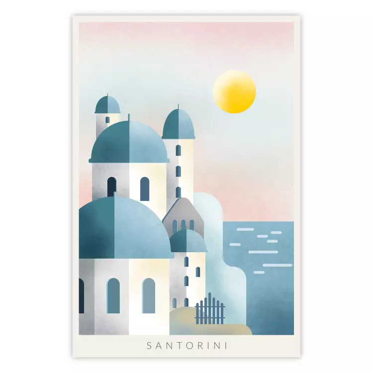 Blaue Insel - Pastellarchitekturlandschaft der Insel Santorini