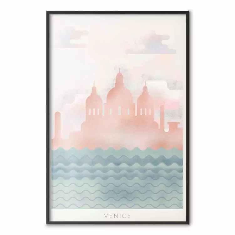 Frühling in Venedig - Pastellmeerlandschaft vor Architekturhintergrund