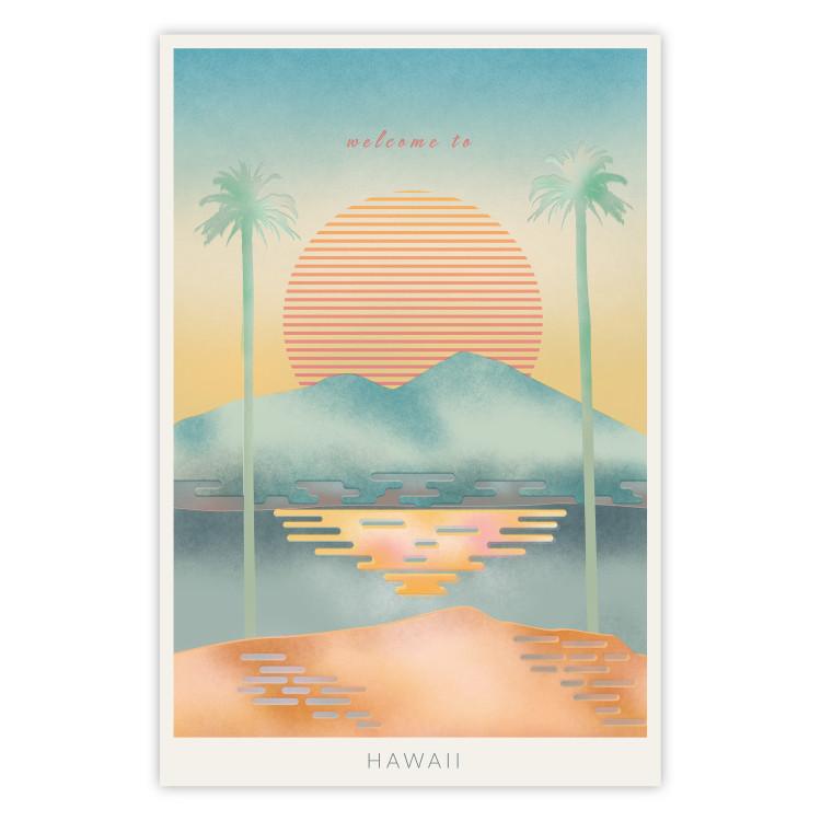 Willkommen auf Hawaii - Tropische Landschaft in Pastelltönen