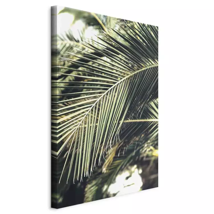 Grüne Königin (1-teilig) Hoch - Exotische Palmenblätterlandschaft