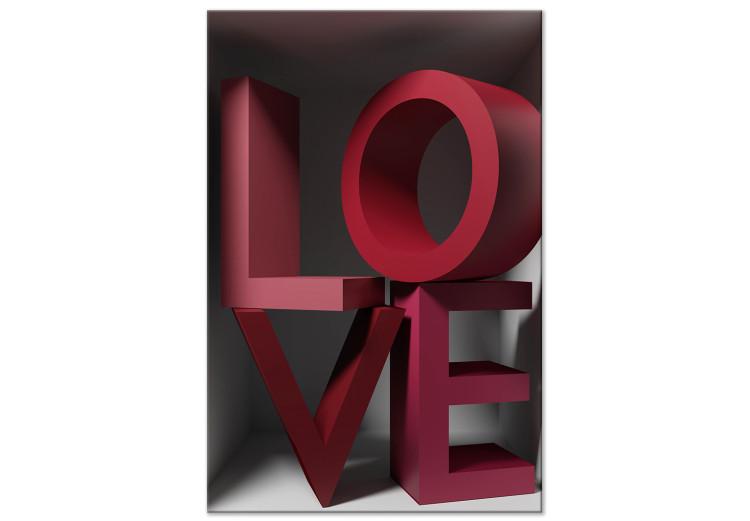 Liebe in Rot (1-teilig) Hoch - Englischer 3D-Schriftzug in Rot