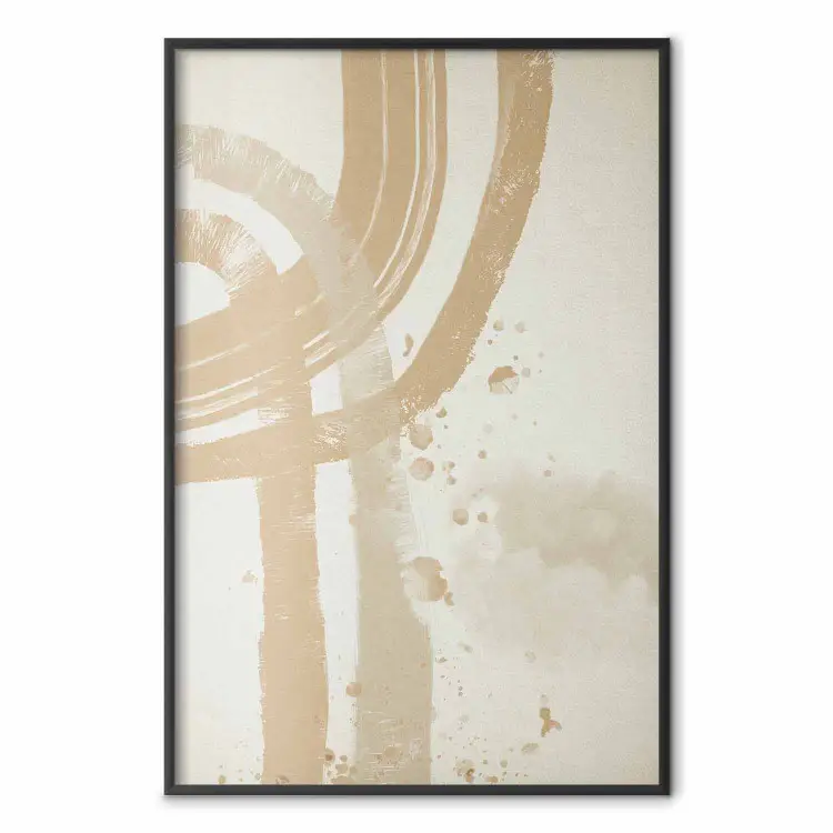 Beige Minimalismus - Braunes Muster auf hellem Hintergrund
