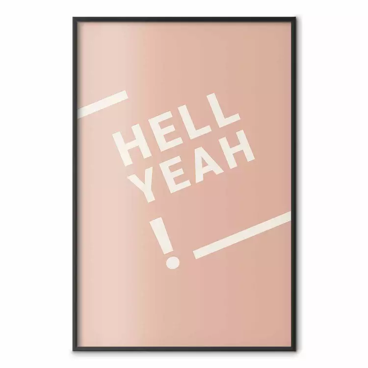 Hell Yeah! - Weiße Beschriftungen auf pastellfarbenem Hintergrund