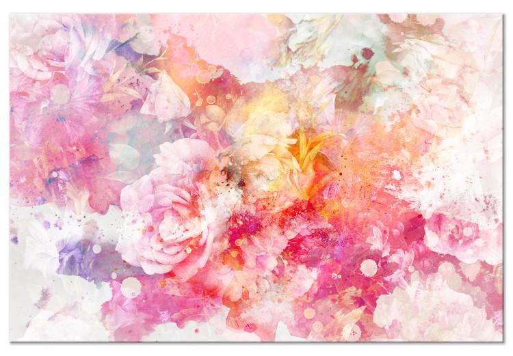 Blumenexplosion (1-teilig) Breit - Rosa abstrakte Blumen
