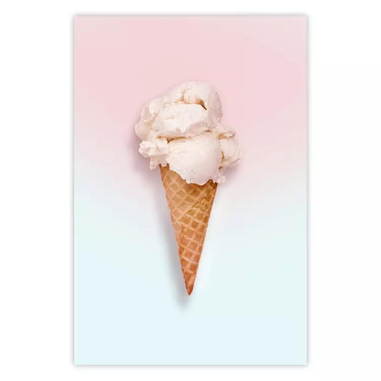 Süßes Essen - Sommerliche Komposition mit Eis auf buntem Hintergrund