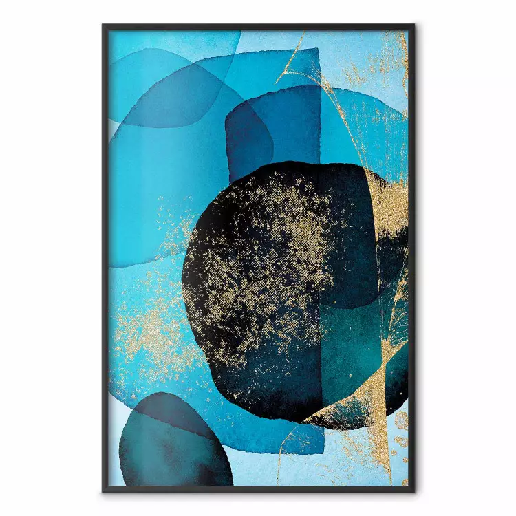 Ozeanisches Kaleidoskop - Blaue Abstraktion mit einzigartiger Textur